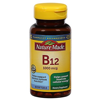 Nature Made Dietary Supplement Softgels Vitamin B-12 1000 mcg - 90 Count - Image 3
