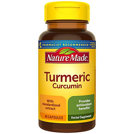 Nature Made Herbal Supplement Capsules Turmeric Curcumin - 60 Count