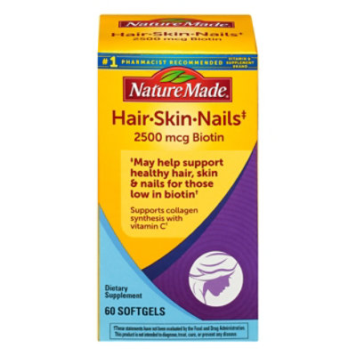 Nature Made Hair Skin & Nails Softgels - 60 Count - Image 3