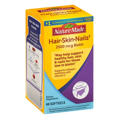 Nature Made Hair Skin & Nails Softgels - 60 Count