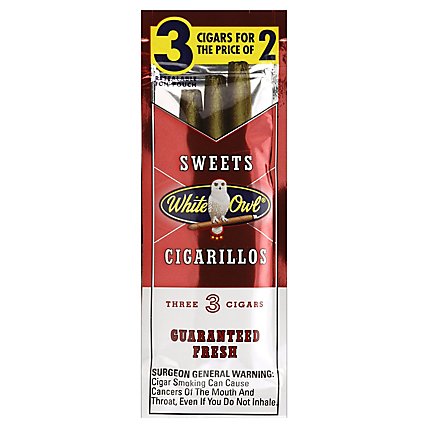 White Owl Cigarillo Sweet Fat Free - 3 Count - Image 1
