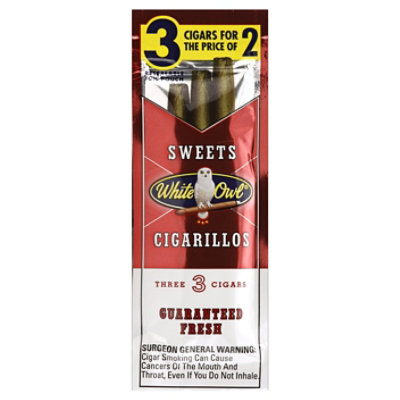 White Owl Cigarillo Sweet Fat Free - 3 Count - Image 1
