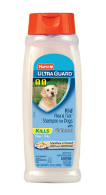 Hartz UltraGuard Flea & Tick Rid Shampoo For Dogs Vanilla Fragrance Bottle - 18 Fl. Oz.