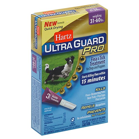 Hartz UltraGuard Pro Flea & Tick Prevention For Dogs & Puppies - 3-0.132 Fl. Oz.