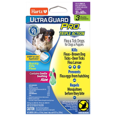 Hartz UltraGuard Pro Flea & Tick Prevention For Dogs & Puppies - 3-0.132 Fl. Oz.