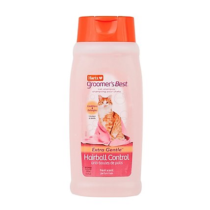 Hartz Groomers Best Shampoo For Cats & Kitties Hairball Control Bottle - 15 Fl. Oz. - Image 1
