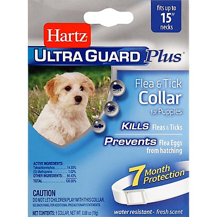 Hartz UltraGuard Plus Flea & Tick Collar For Puppies 15 Inch Box - Each - Image 2