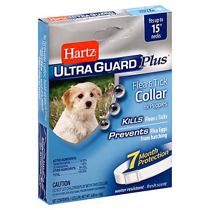 Hartz UltraGuard Plus Flea & Tick Collar For Puppies 15 Inch Box - Each - Image 1