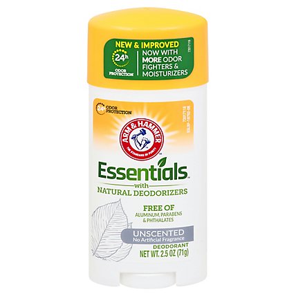 ARM & HAMMER Essentials Deodorant Solid Unscented - 2.5 Oz - Image 3