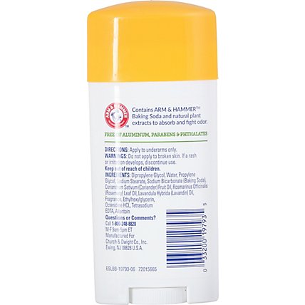 ARM & HAMMER Essentials Deodorant Solid Fresh Rosemary Lavender - 2.5 Oz - Image 5