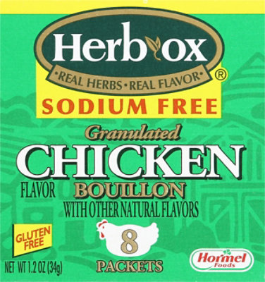 Herb-Ox Bouillon Granulated Chicken Flavor Soduim Free Box - 8 Count - Image 2