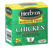 Herb-Ox Bouillon Granulated Chicken Flavor Soduim Free Box - 8 Count