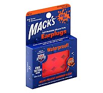 Macks Earplug Soft Water Proof Kids - 6 Count