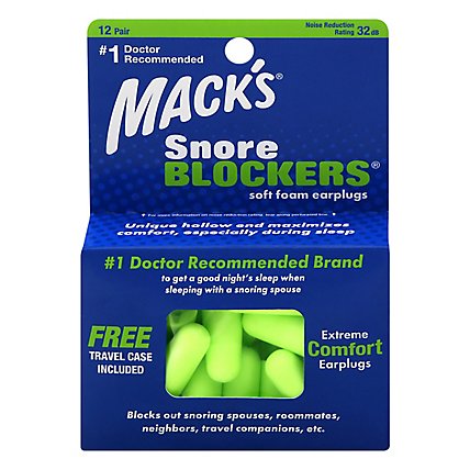 Macks Earplugs Snore Blockers - 12 Count - Image 3