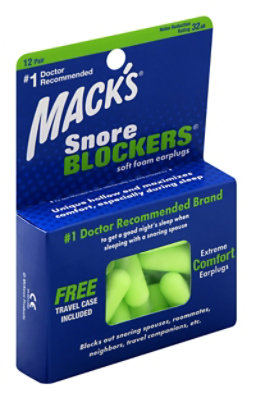 Macks Earplugs Snore Blockers - 12 Count - Image 1