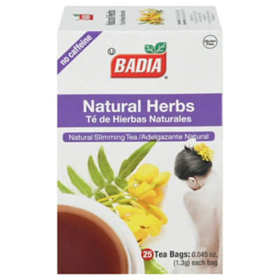 Badia Slimming Tea Natural Herbs No Caffeine Tea Bags - 25 Count - Image 3