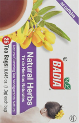 Badia Slimming Tea Natural Herbs No Caffeine Tea Bags - 25 Count - Image 5