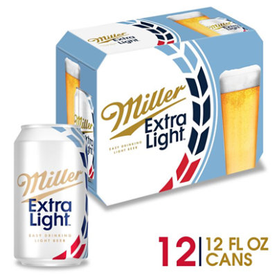 Miller64 Extra Light American Style Light Lager Beer 2.8% ABV Cans - 12-12 Fl. Oz. - Image 1