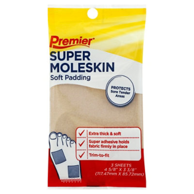 Premier Super Moleskin Padding - 3 Count