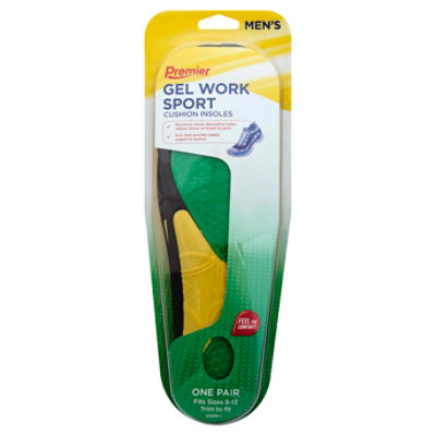 Premier Insoles Gel Mens Work Sports - Each