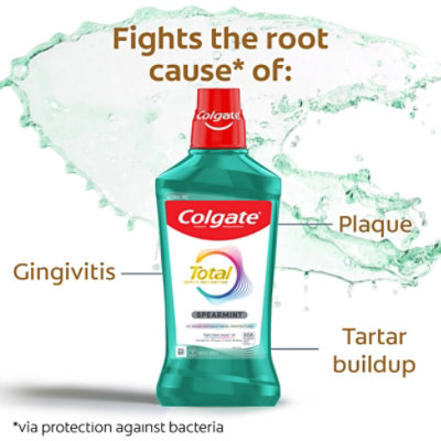 Colgate Total Mouthwash Antigingivitis Antiplaque Spearmint Surge - 33.8 Fl. Oz. - Image 2