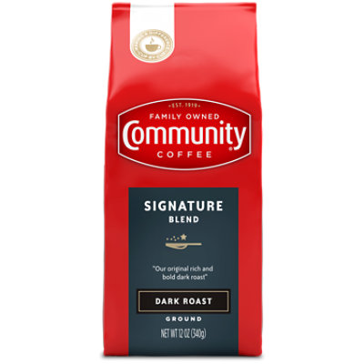 Community Coffee Coffee Ground Dark Roast Signature Blend - 12 Oz - Image 1