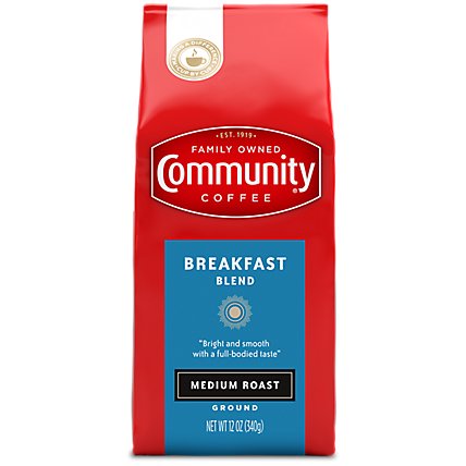 Community Coffee Coffee Ground Medium Roast Breakfast Blend - 12 Oz - Image 2