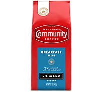 Community Coffee Coffee Ground Medium Roast Breakfast Blend - 12 Oz