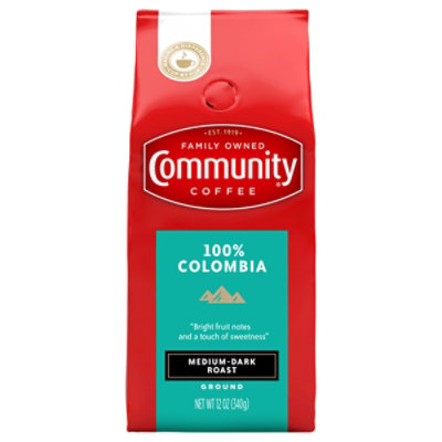 Community Coffee 100% Colombia Medium-Dark Roast Ground - 12 Oz - Image 1