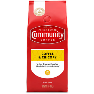 Community Coffee Coffee and Chicory Medium-Dark Roast Ground - 12 Oz - Image 1