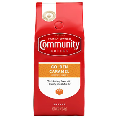 Community Coffee Coffee Ground Golden Caramel - 12 Oz - Image 1