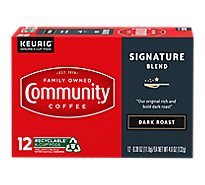 Community Coffee Coffee K-Cup Pods Dark Roast Signature Blend - 12 Count