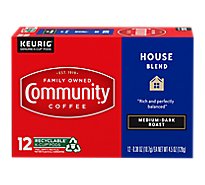Community Coffee Coffee K-Cup Pods Medium-Dark Roast House Blend - 12 Count
