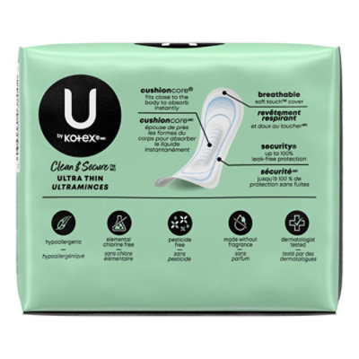 U by Kotex Security Pads Ultra Thin Regular - 22 Count - Image 8