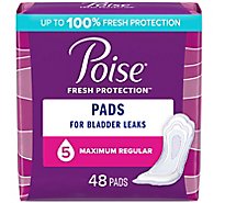 Poise Incontinence Pads for Women Maximum Absorbency - 48 Count