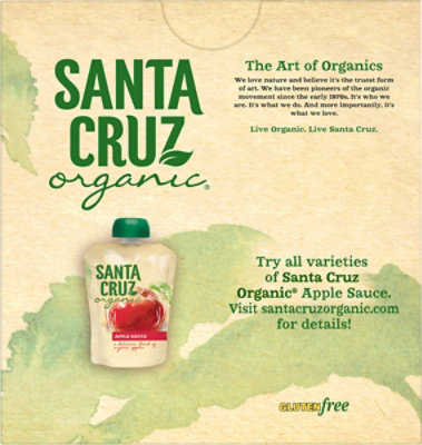 Santa Cruz Organic Apple Sauce Pouches - 4-3.2 Oz - Image 6