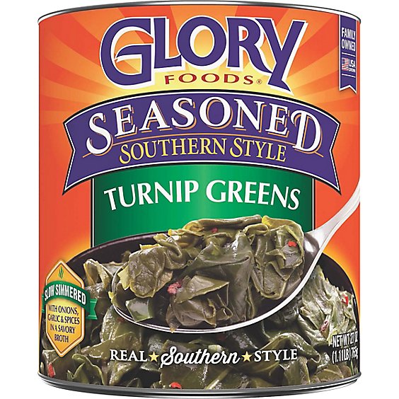 Glory Foods Greens Turnip Seasoned Southern Style - 27 Oz
