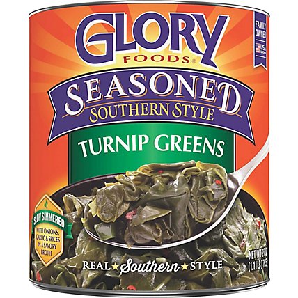 Glory Foods Greens Turnip Seasoned Southern Style - 27 Oz - Image 1