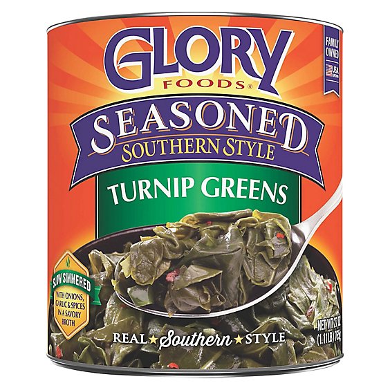 Glory Foods Greens Turnip Seasoned Southern Style - 27 Oz