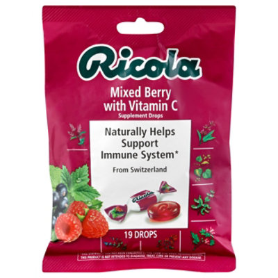 Ricola Mixed Berry Plus Vitamin C Throat Drops - 19 Count