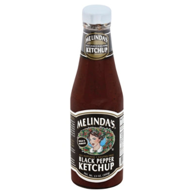 Melindas Ketchup Black Pepper - 13 Oz