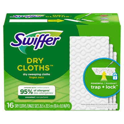 Swiffer Sweeper Dry Sweeping Cloths Refills Unscented - 16 Count - Image 1