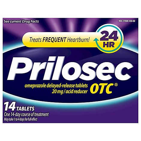 Prilosec OTC Heartburn Relief and Acid Reducer Tablets - 14 Count