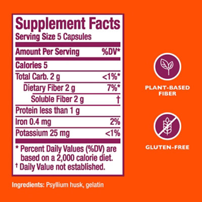 Metamucil Fiber Supplement 3 In 1 MultiHealth Capsules - 100 Count - Image 8