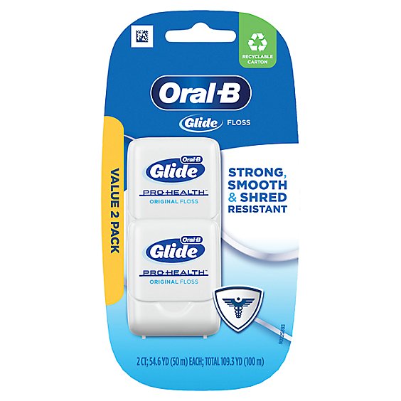 Oral-B Glide Pro-Health Dental Floss Original 50 M Value Pack - 2 Count