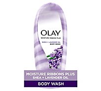 Olay Moisture Ribbons Plus Shea + Lavender Oil Body Wash - 18 Fl. Oz.
