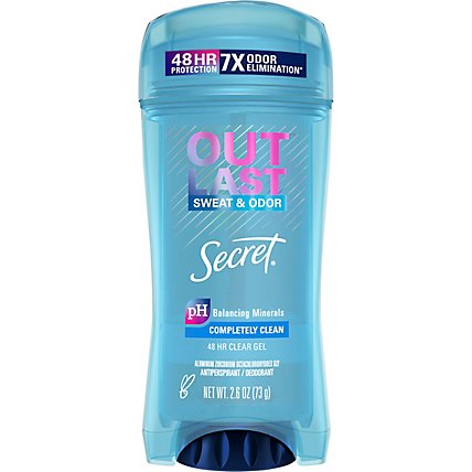 Secret Outlast Clear Gel Antiperspirant Deodorant for Women Completely Clean - 2.6 Oz - Image 2
