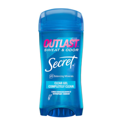 Secret Outlast Clear Gel Antiperspirant Deodorant for Women Completely Clean - 2.6 Oz - Image 1