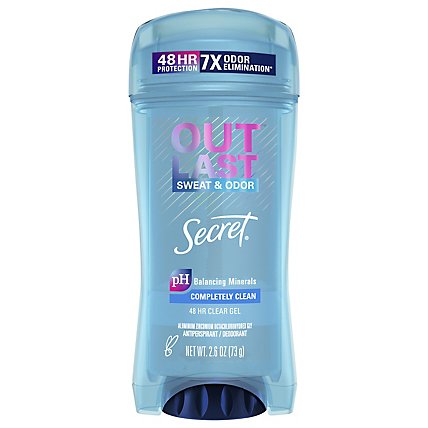 Secret Outlast Clear Gel Antiperspirant Deodorant for Women Completely Clean - 2.6 Oz - Image 1