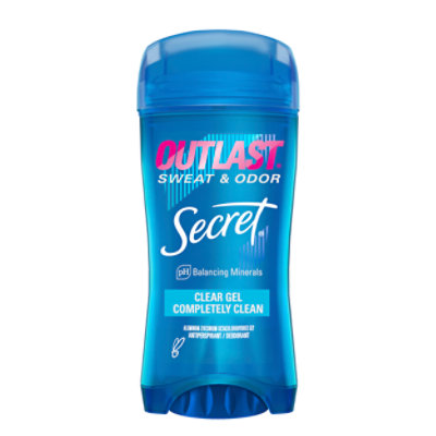 Secret Outlast Clear Gel Completely Clean Womens Antiperspirant & Deodorant - 2.6 Oz